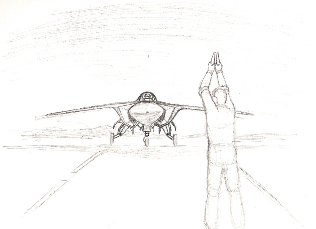 Airplane design sketch by Amadeus