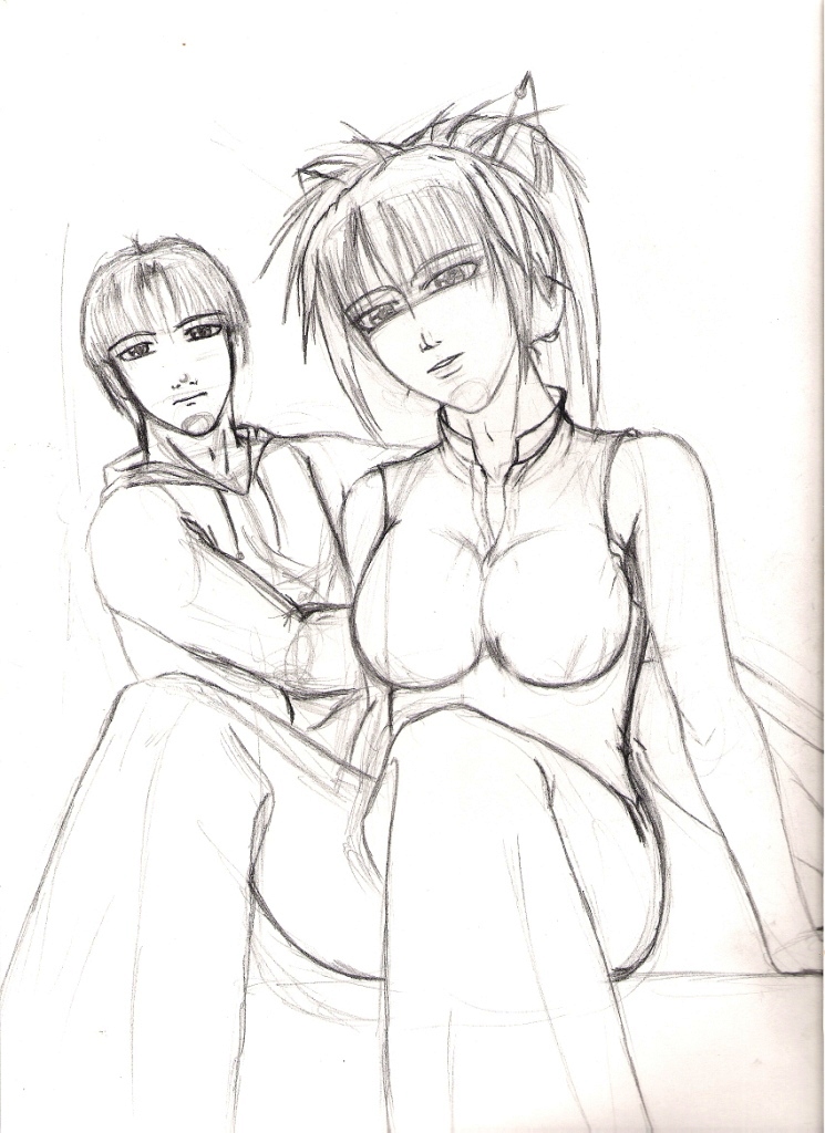 Hirato and Carolyn *sketch* by Amadeus