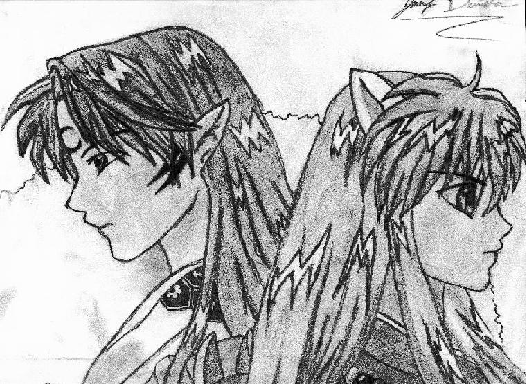 ~Sesshoumaru And InuYasha~ by Amari-Chan