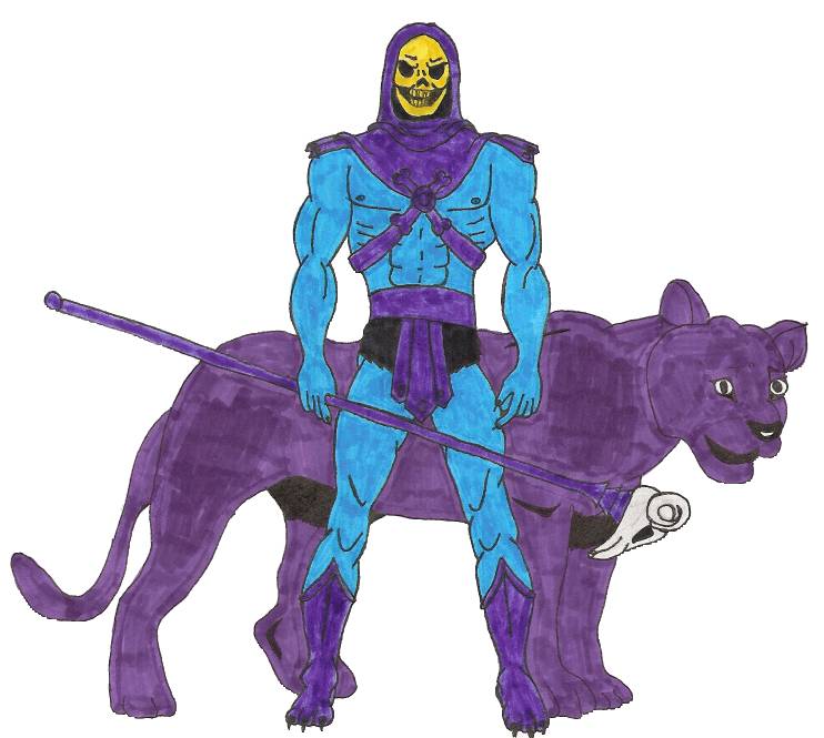 Skeletor - Evil Lord of Snake Mountain & Panthor by Amazonboy