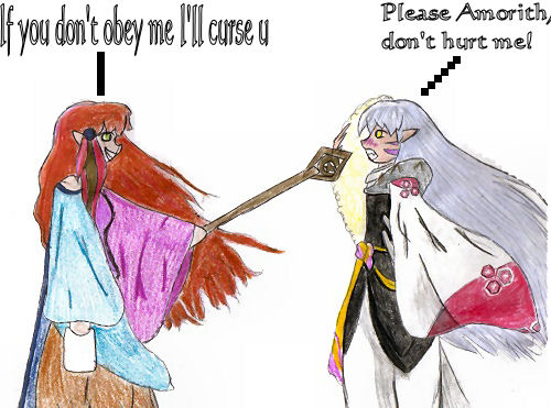 Amorith being mean to Sesshomaru by Amorith