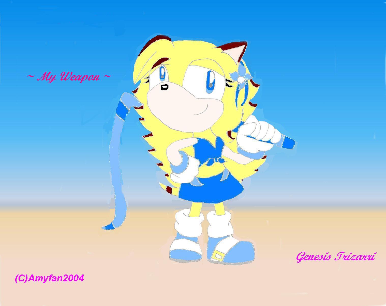 Genesis The Hedgehog's Weapon ( I am Very Short ) by Amyfan2004