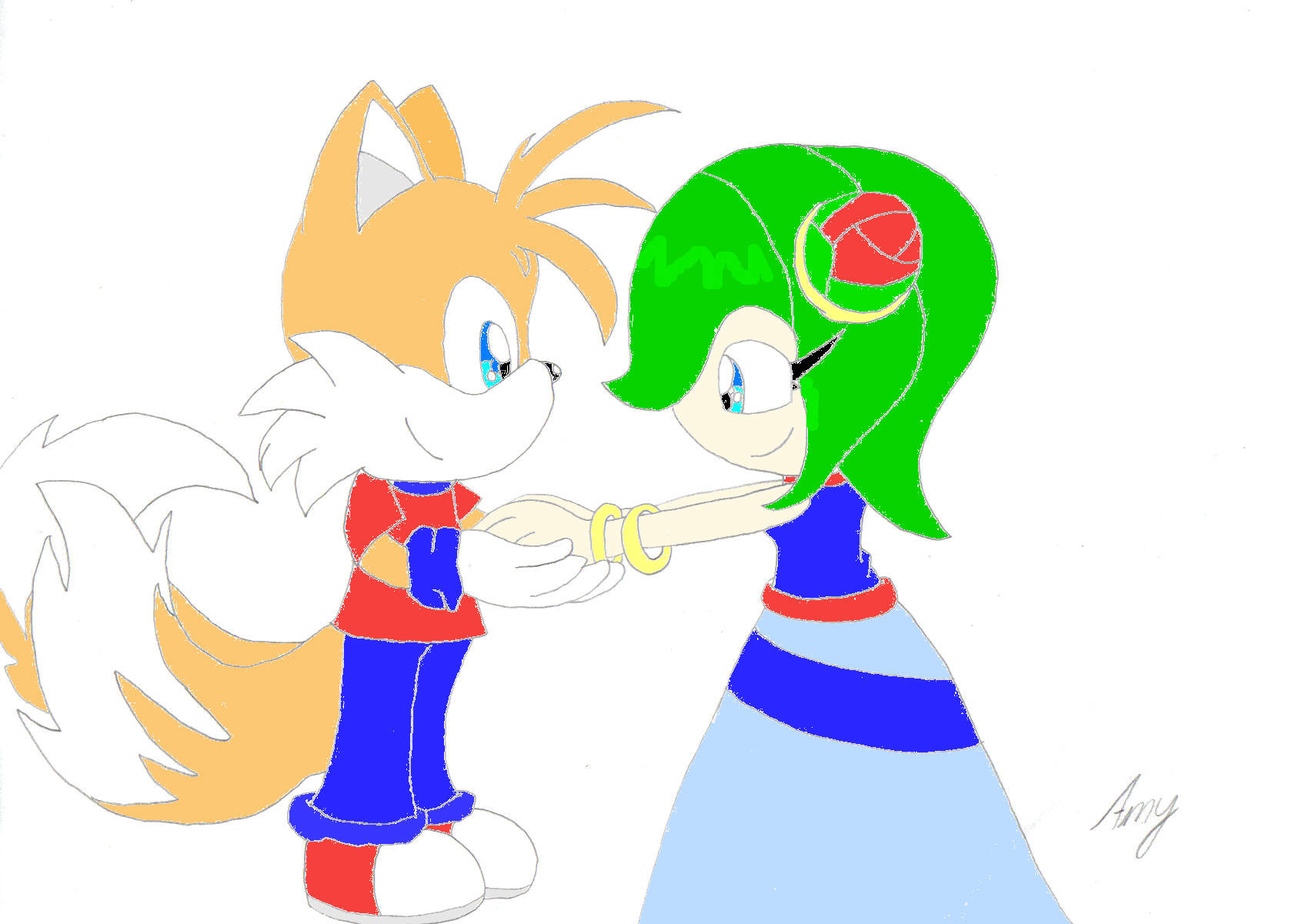 TailsxCosmo -Gift for Sweet Sonic Hedgehog by Amyfan2004