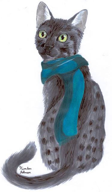 Kitty in a Scarf by Anchantal
