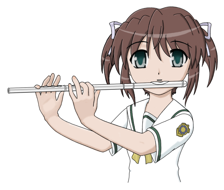 Mai playing flute (Crescent Love) by Andell