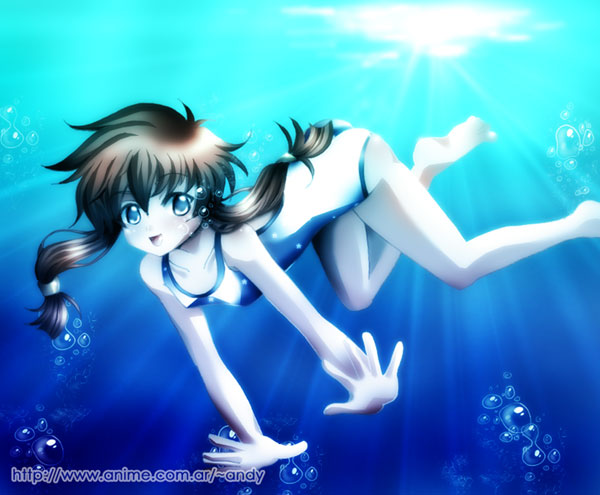 Misaki swimming by Andy