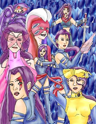 Phases of Psylocke by Andy_and_Nicky