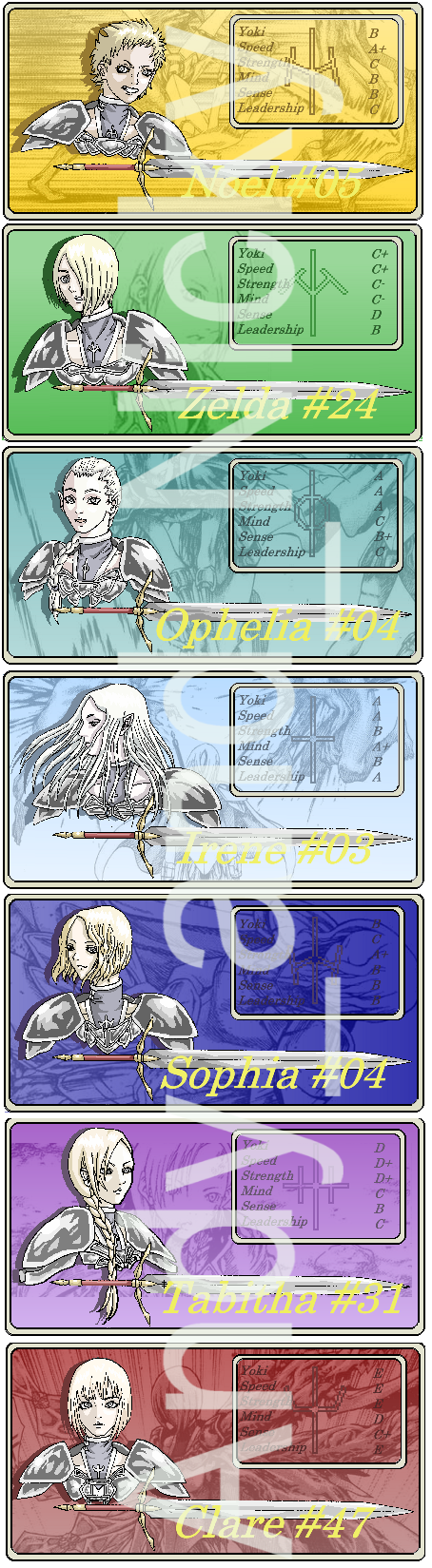 Claymore Cards by Andy_and_Nicky
