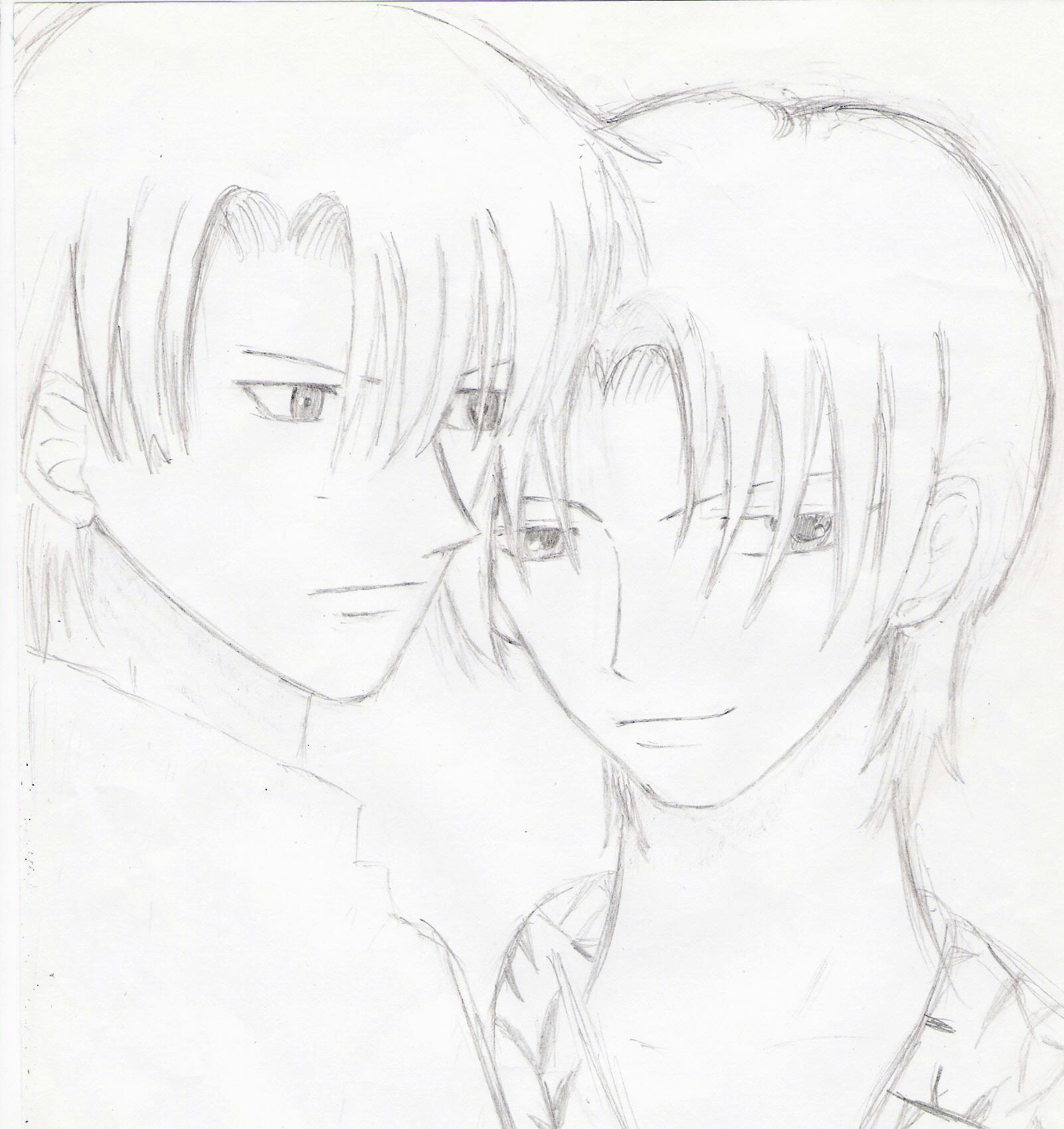 Shigure and Hatori(3rd of my portraits) by AngelKite