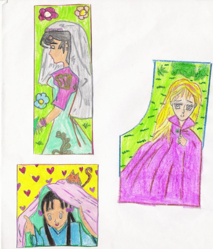 Three Girls I drew when I was 10 by AngelKite