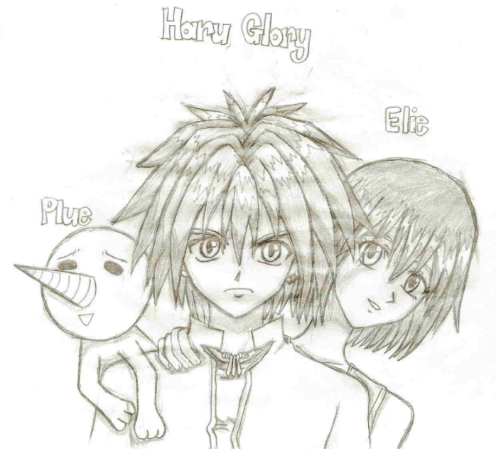 Haru,Elie and Plue by AngelKite
