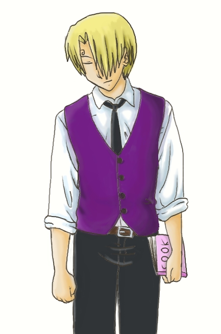 Sanji in vest by AngelKite