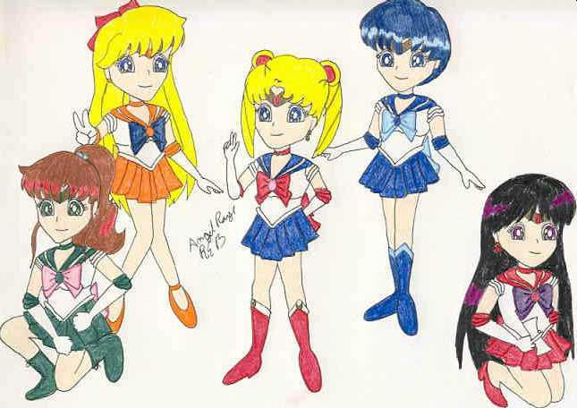 The Sailor Senshi as Children by AngelRaye