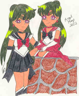 Sailor Pluto and her Daughter by AngelRaye
