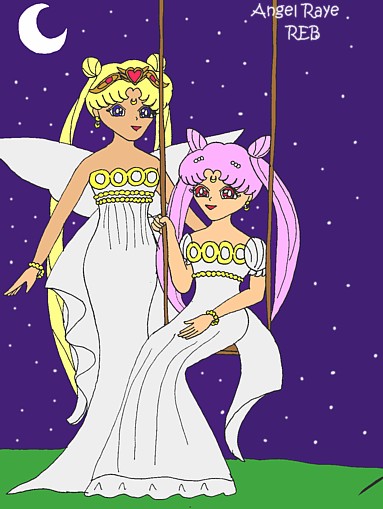 Neo-Queen Serenity and Neo-Princess Usagi by AngelRaye