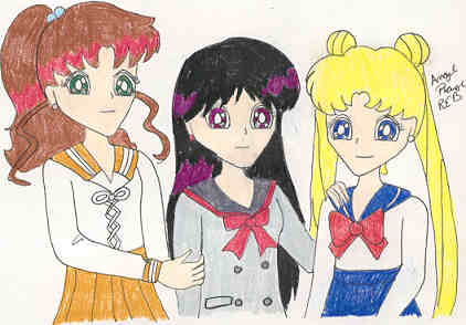 Makoto, Rei, and Usagi by AngelRaye