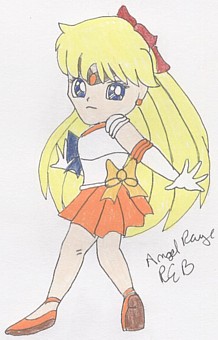 Chibified Sailor Venus in Action by AngelRaye