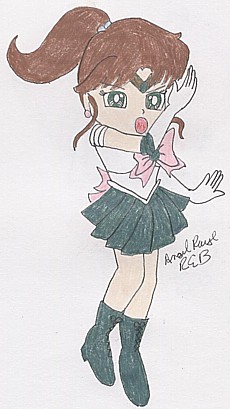 Chibified Sailor Jupiter in Action by AngelRaye