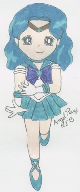 Chibified Sailor Neptune in Action by AngelRaye
