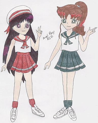 Rei and Makoto in Sailor Outfits by AngelRaye