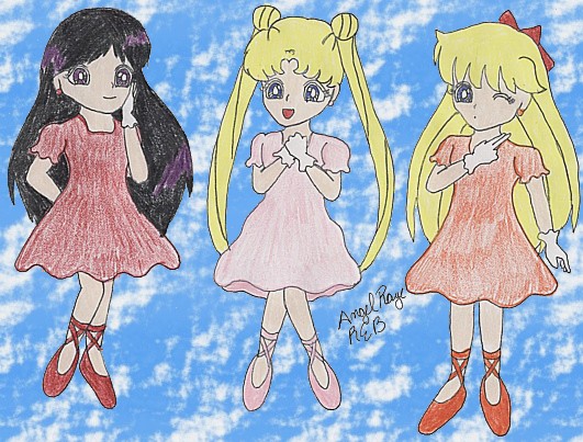 Rei, Usagi and Minako by AngelRaye