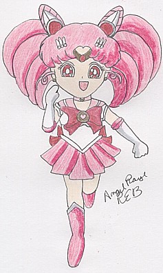 Sailor Chibi Moon in Action by AngelRaye