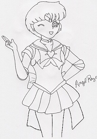 Sailor Mercury (New Drawing Style) by AngelRaye