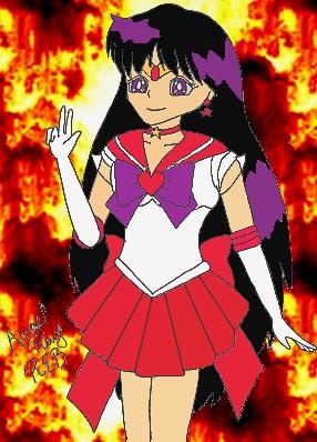 Sailor Mars (Another Attempt at New Drawing Style) by AngelRaye
