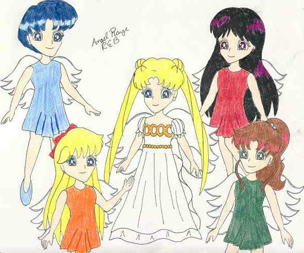 Princess Serenity and her Guardians by AngelRaye