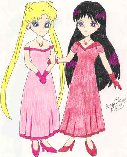 Usagi and Rei in Formal Attire by AngelRaye