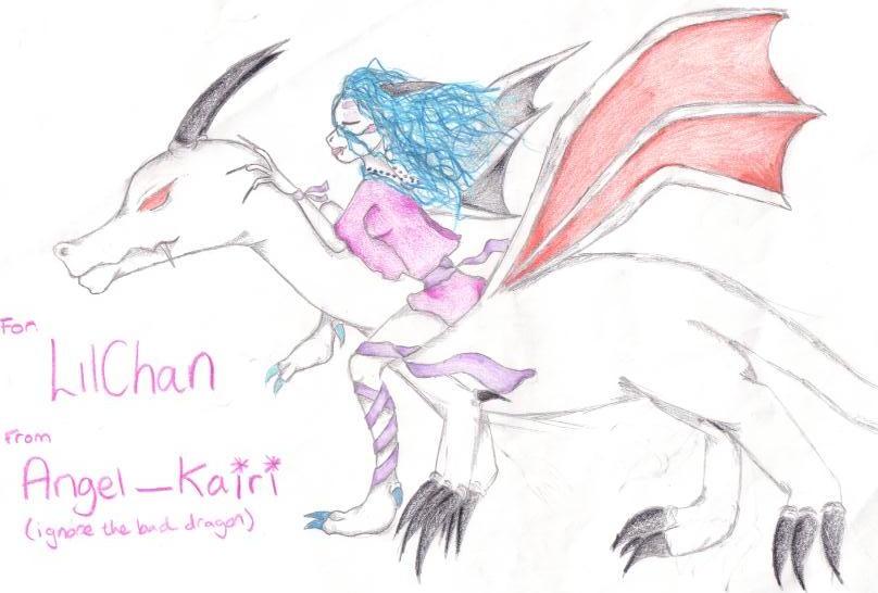 A Dragoness and her Dragon ~For LilChan~ by Angel_Kairi
