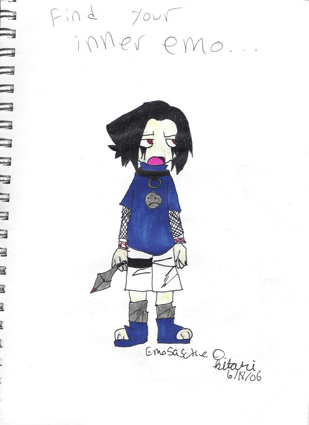 Sasuke found his inner emo... by Angel_With_Crimson_wings