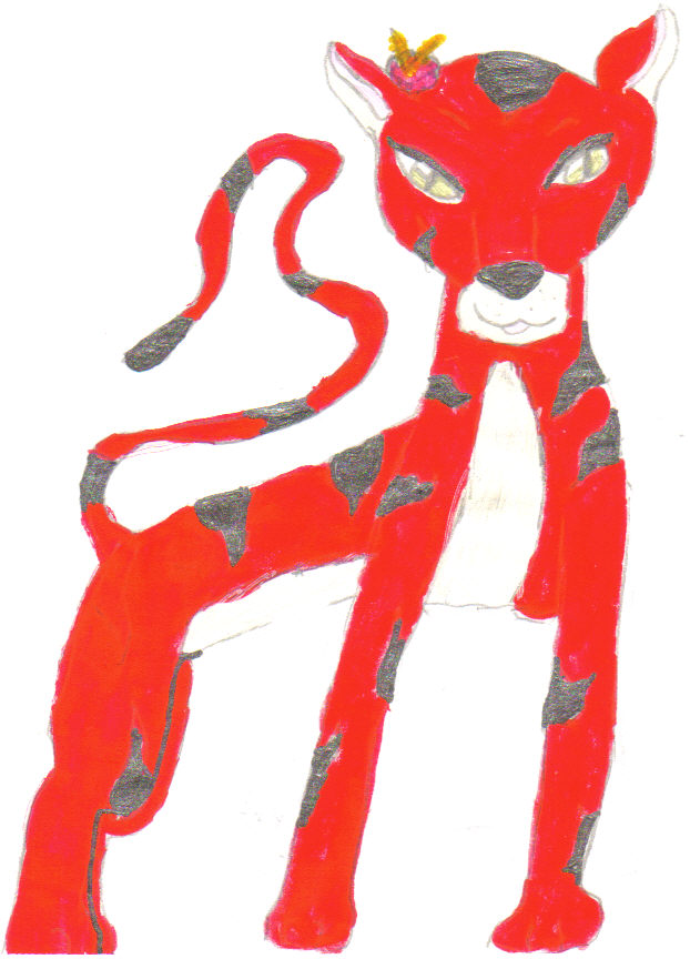 An Art Request,The Red Kougra by Angel_of_Aquas