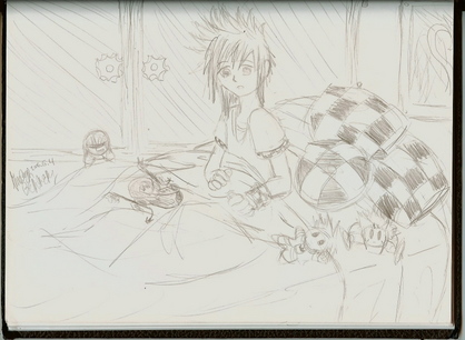 Roxas and his Plushies! XP by AngelofDarkness