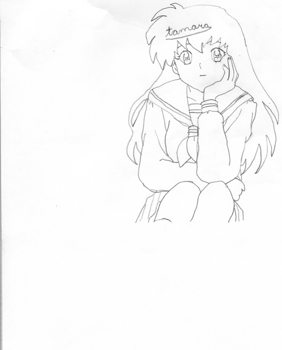 Kagome sitting by Angels_Secrets