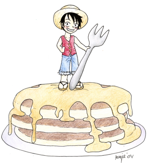 Munkey D. Luffy Has a Big Fork! by Angie-chan