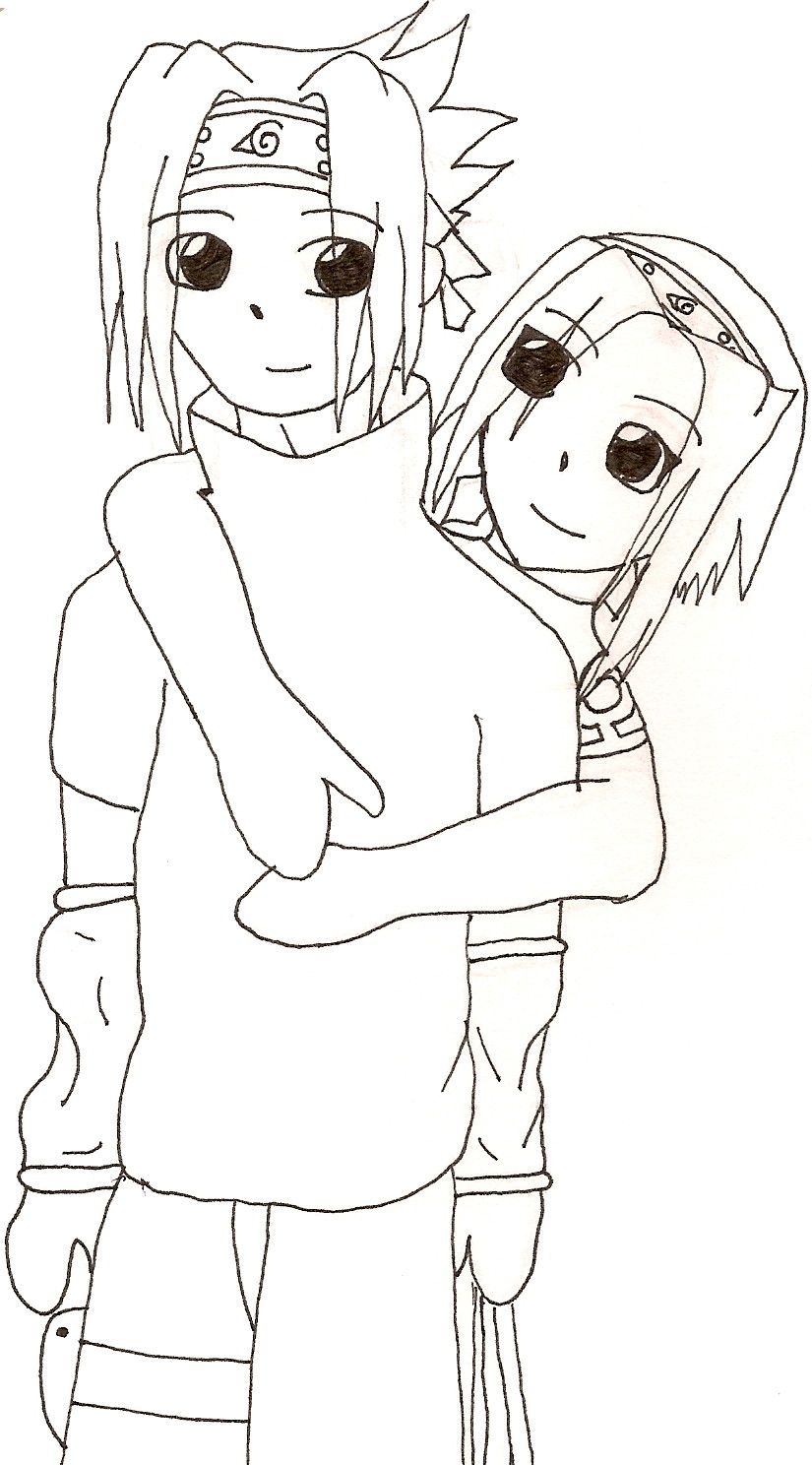Sasuke and Sakura by AnglofSorrws02
