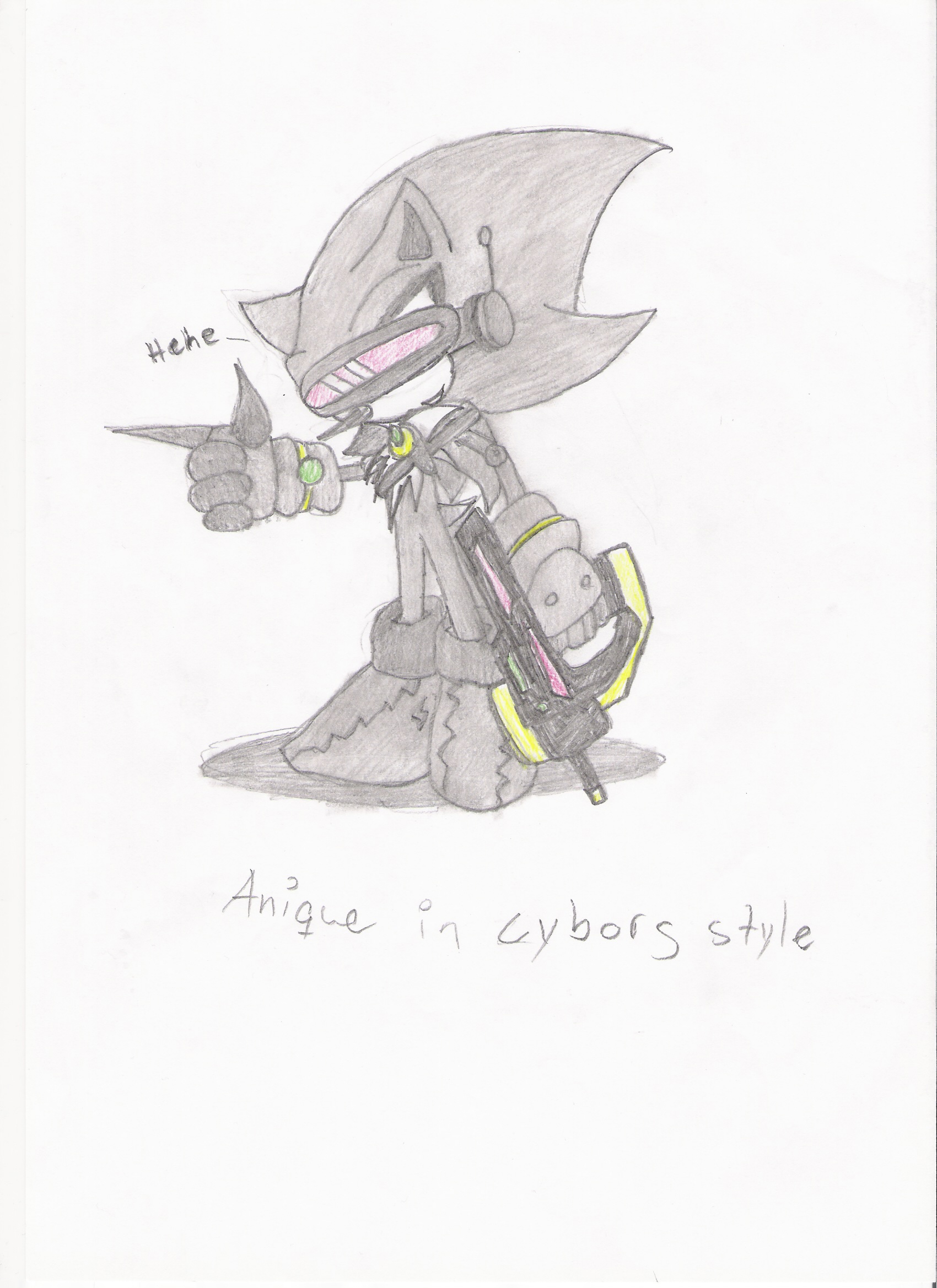 Anique as a cyborg by Anikue123