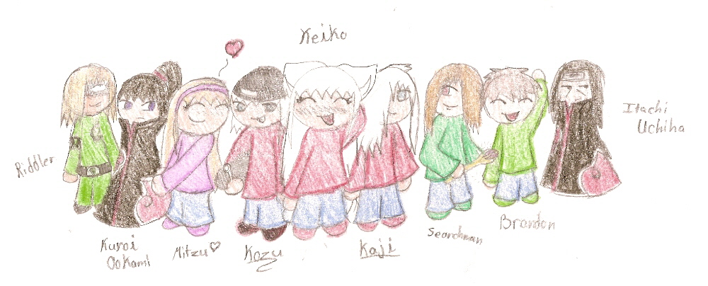 my chars, chibi form... and Itachi by Anime3