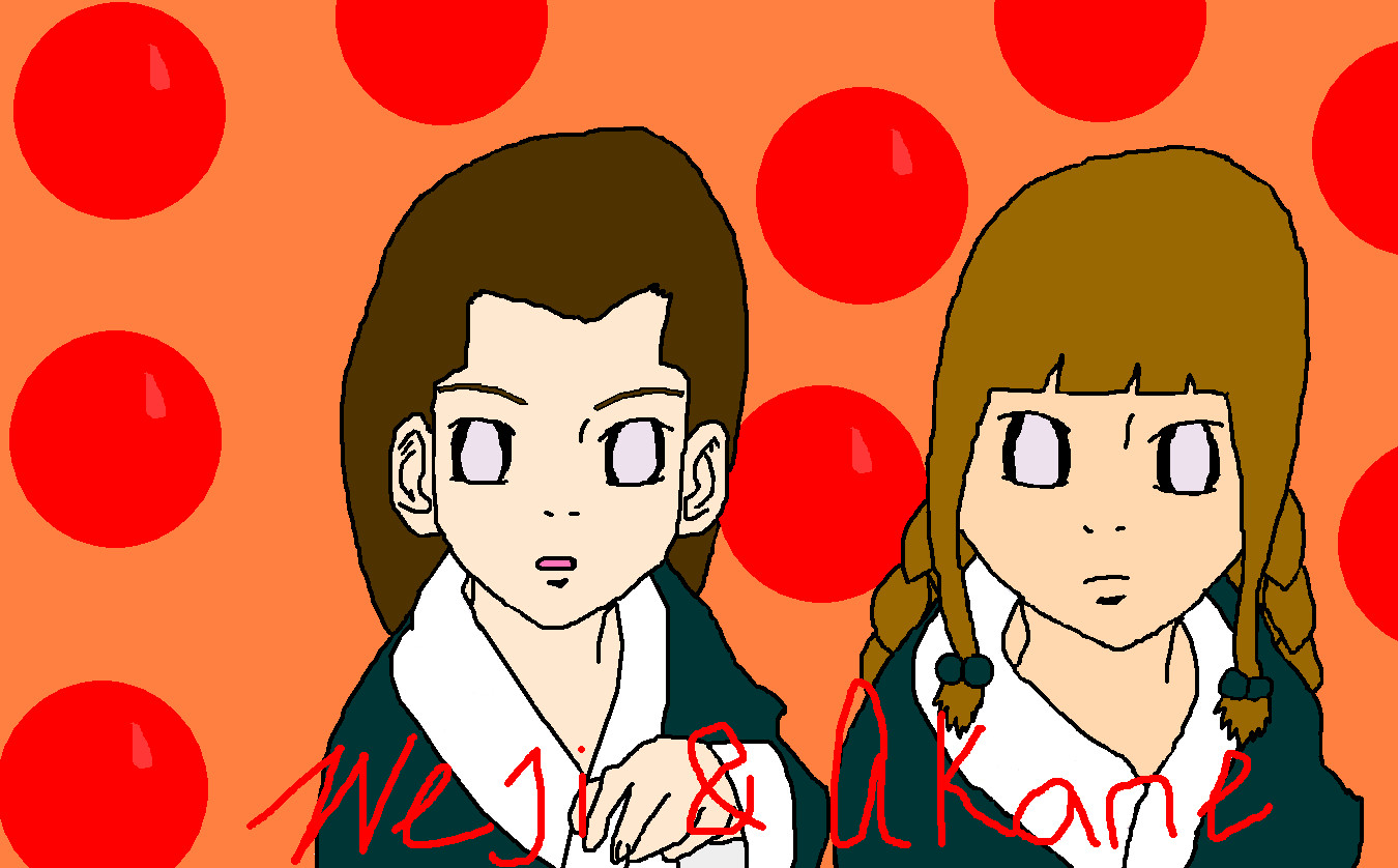 Baby Neji and Baby Akane!(Colored) by AnimeAngel87