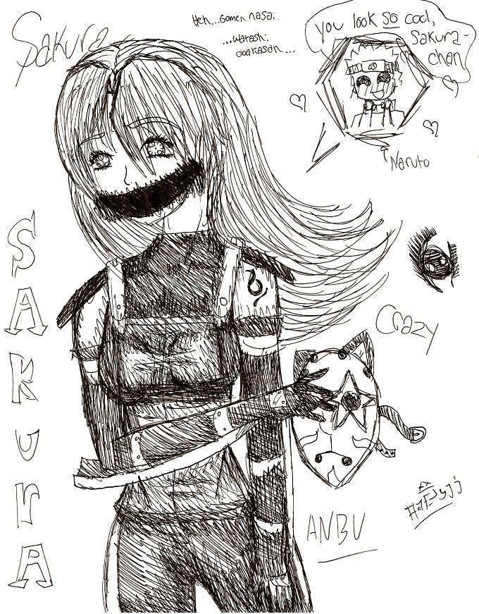 Rough Draft: ANBU Sakura by AnimeCheeka