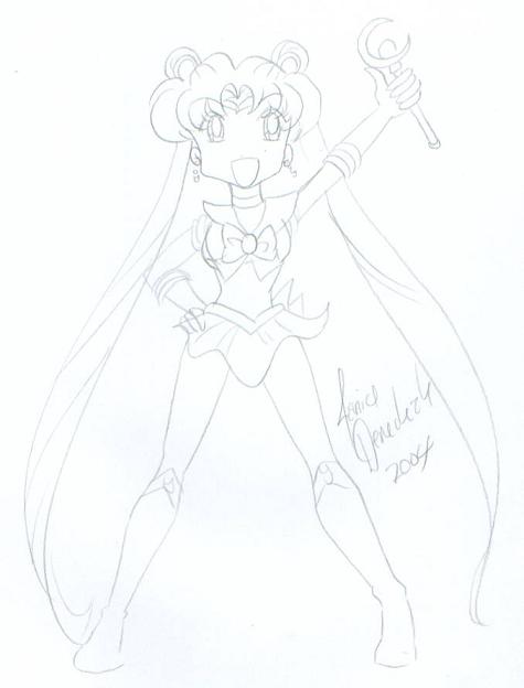 Chibi Sailor Moon Sketch by AnimeJanice