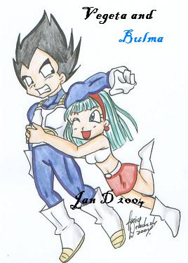 Chibi Vegeta and Bulma by AnimeJanice