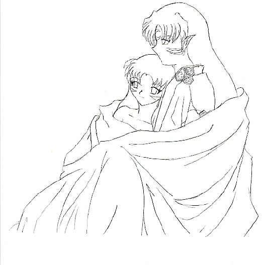 Kane-Nariko and Sessho-Maru Cuddling by AnimeMangaLover