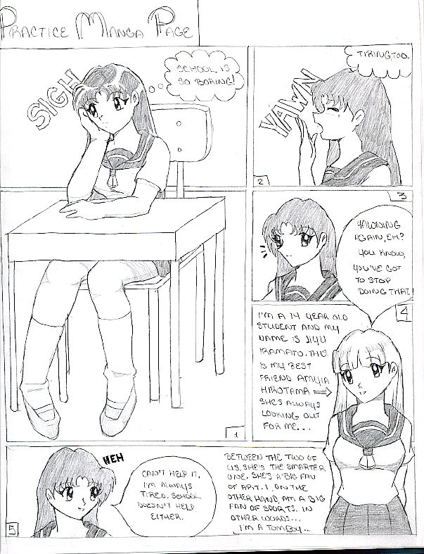 Practice Manga: Page 1 by AnimeMangaLover