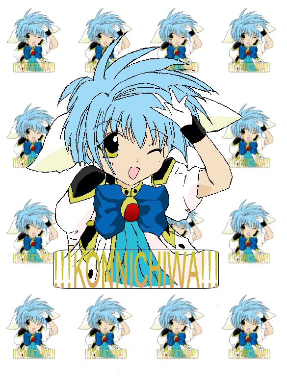Mint-chan says !!!KONNICHIWA!!! by AnimeMangaLover