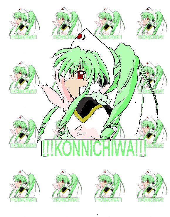 Vanilla-chan says !!!KONNICHIWA!!! by AnimeMangaLover