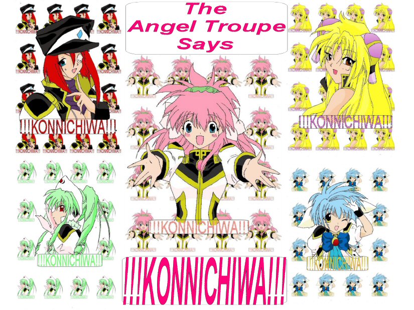 The Angel Troupe says !!!KONNICHIWA!!! by AnimeMangaLover