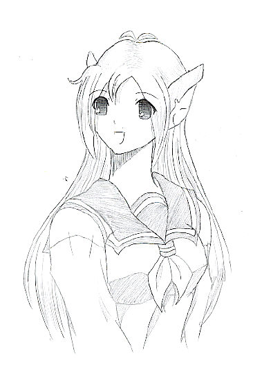 Melika as a School Girl Persocom by AnimeMangaLover