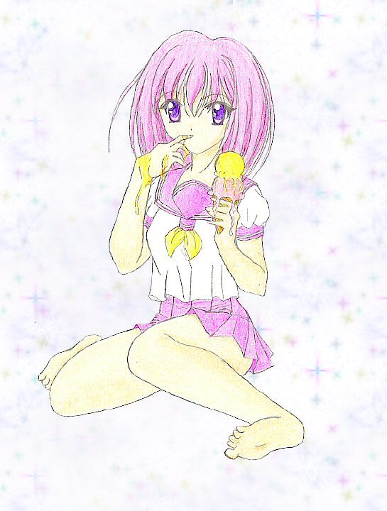 **ART TRADE**  Yummy Ice Cream! ^.^ *for draga* by AnimeMangaLover